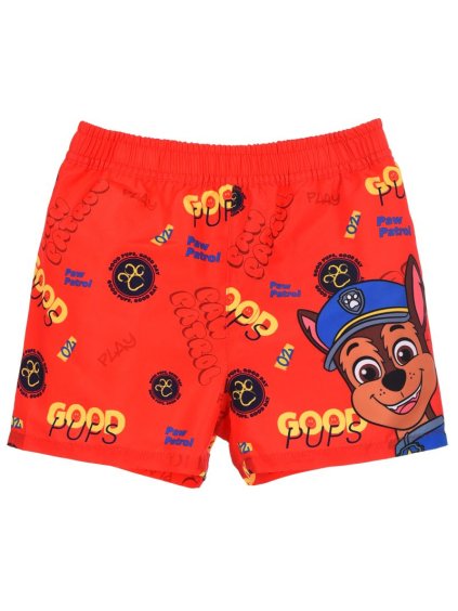 Červené chlapčenské plavky Chase Paw Patrol