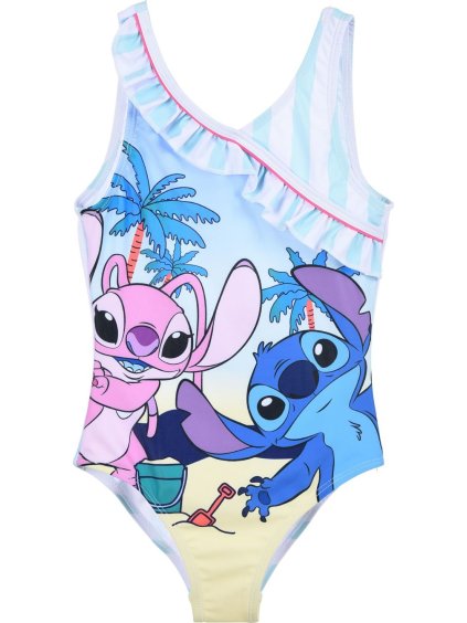 Svetlomodré dievčenské jednodielne plavky Stitch