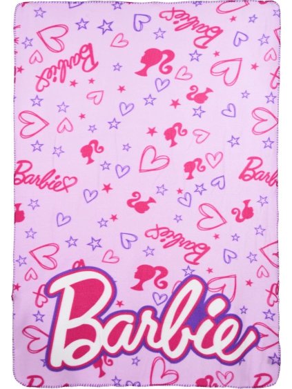 Ružová fleecová deka Barbie