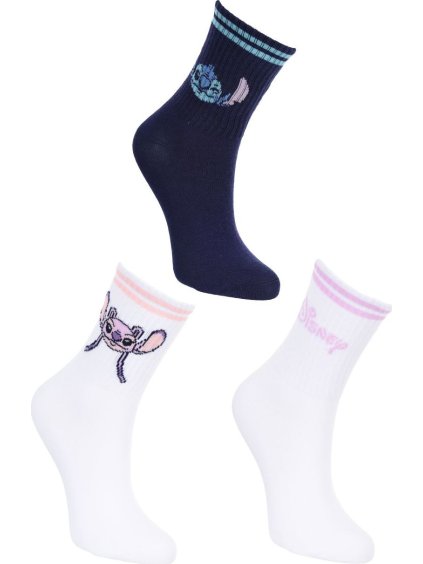 Trojbalenie dámskych vysokých ponožiek Disney Lilo and Stitch