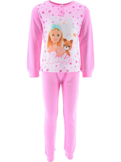 Svetloružové dievčenské pyžamo Barbie