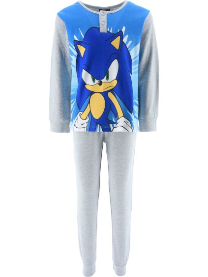 Svetlosivé chlapčenské pyžamo Sonic the Hedgehog