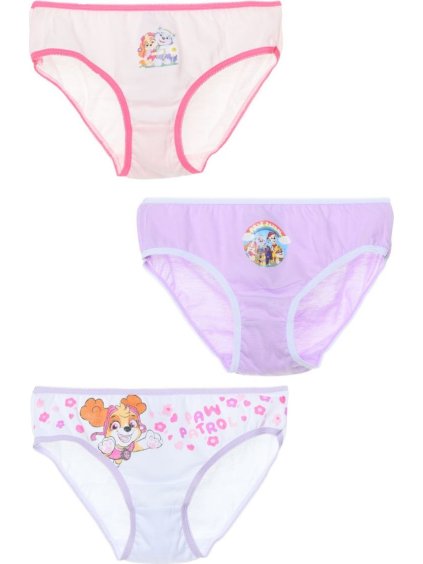 Set 3 dievčenských bavlnených nohavičiek Paw Patrol