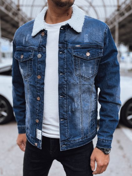 Pánska zateplená džínsová bunda
