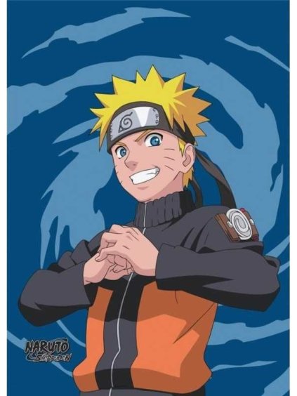 Tmavomodrá chlapčenská deka Naruto Shippuden