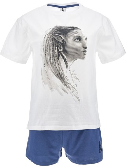 Modro-biele krátke pyžamo Avatar