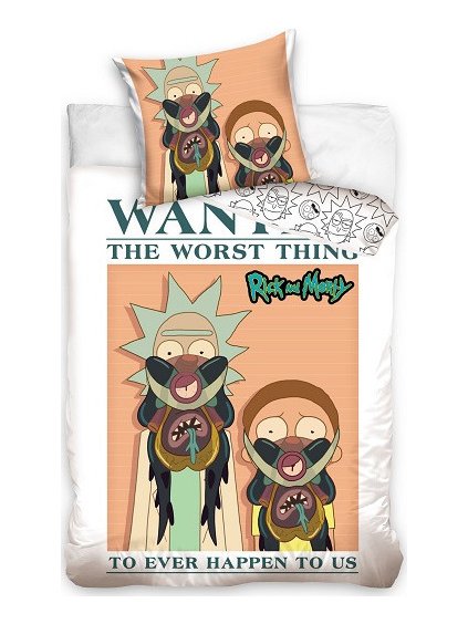 Detské farebné obliečky Rick and Morty