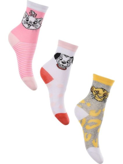 Dievčenská súprava 3 ks ponožiek Disney