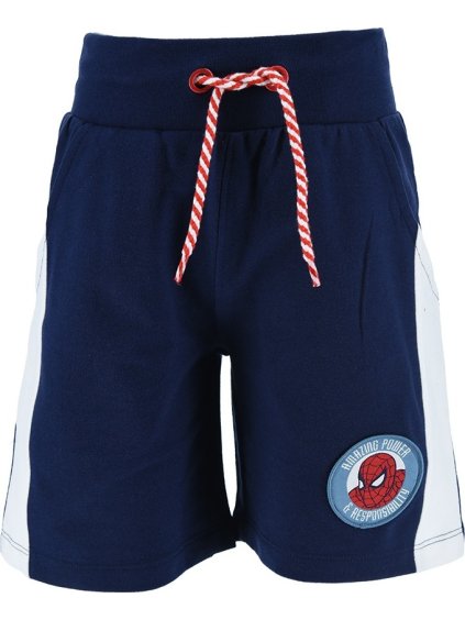 Tmavomodré chlapčenské šortky Spider-Man