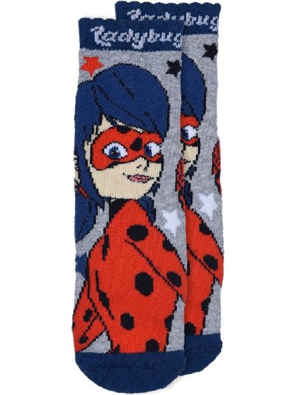 Sivo-modré dievčenské ponožky s potlačou Miraculum