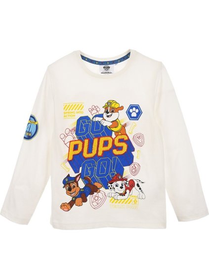 Paw Patrol biele chlapčenské tričko