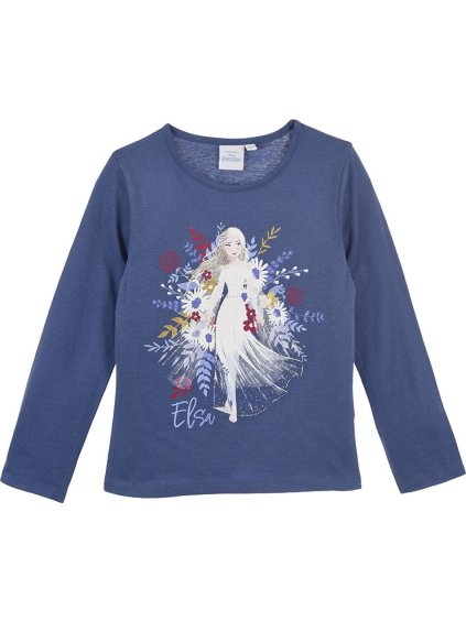 Tmavomodré dievčenské tričko Disney Frozen