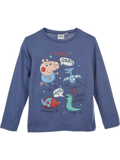Peppa Pig modré chlapčenské tričko