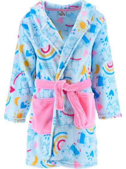 Svetlo modrý dievčenský župan - Peppa Pig