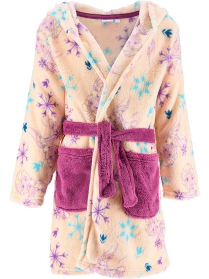 Béžovo-fialový dievčenský župan - Frozen