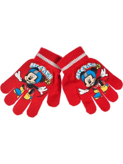 Mickey Mouse červené chlapčenské rukavice