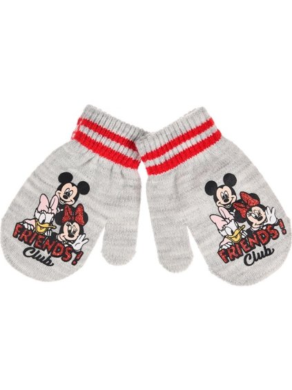 Minnie Mouse svetlosivé palčiakové rukavice