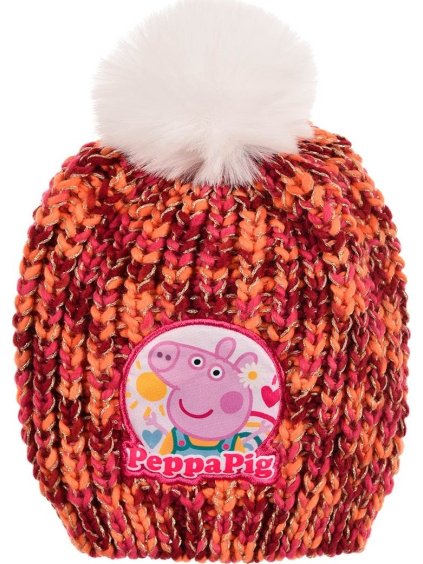 Peppa Pig oranžová dievčenská zimná čiapka