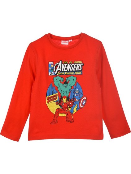 Marvel Avengers červené chlapčenské tričko