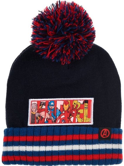 Avengers tmavomodrá chlapčenská čiapka s brmbolcom