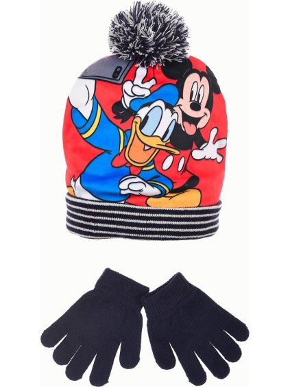 Mickey Mouse set čiapky a rukavíc pre chlapcov