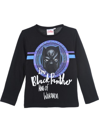Black Panther čierne chlapčenské tričko