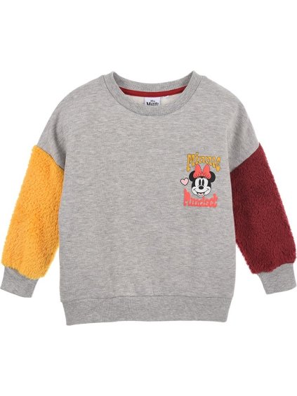 Disney Minnie Mouse sivá mikina s potlačou na chrbte