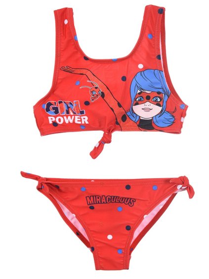 Červené dvojdielne plavky Miraculum