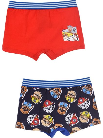 Sada chlapčenských boxeriek - Paw Patrol - červeno-tmavomodrá