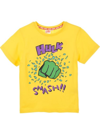 Žlté chlapčenské tričko Avengers Hulk