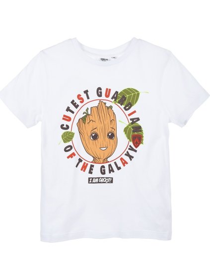 Biele chlapčenské tričko Groot Guardians of the Galaxy
