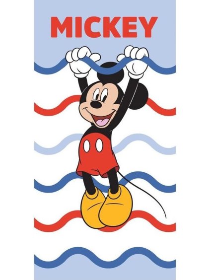 Bielo-modrá plážová osuška Disney Mickey Mouse