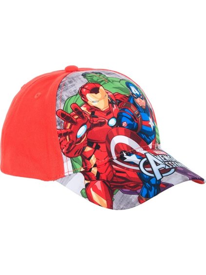 Červená šiltovka s potlačou Marvel Avengers