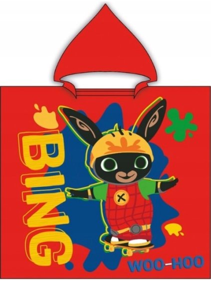 Červené plážové pončo Bing