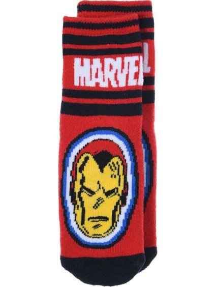Červeno-čierne chlapčenské ponožky Iron Man