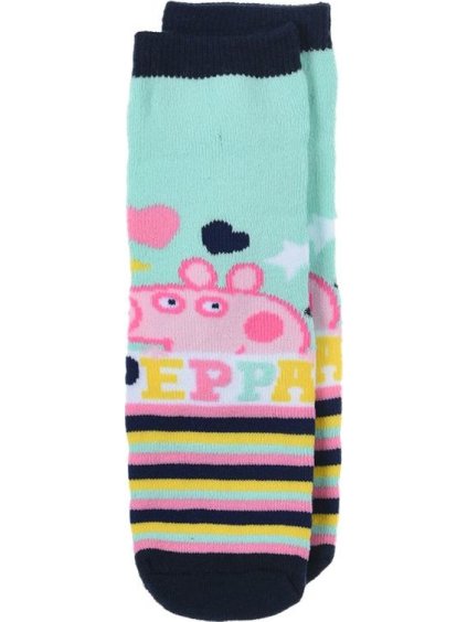 Mintové dievčenské ponožky Peppa Pig