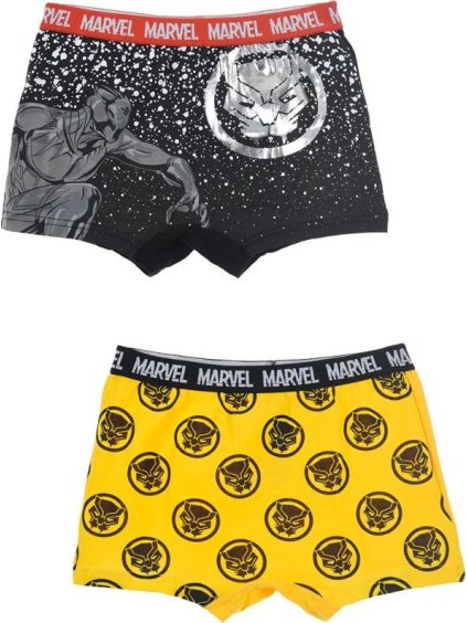 Chlapčenské boxerky Avengers - čierna / žltá