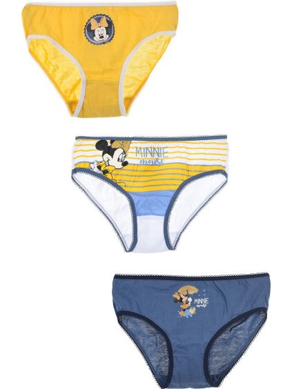 Trojbalenie nohavičiek Disney Minnie Mouse - modro-žltá
