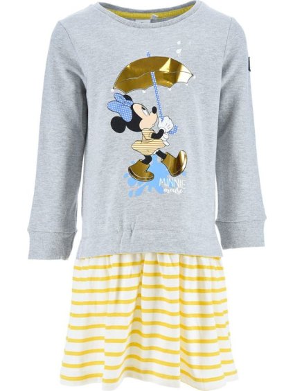 Disney Minnie Mouse sivo-žltá mikina so sukienkou