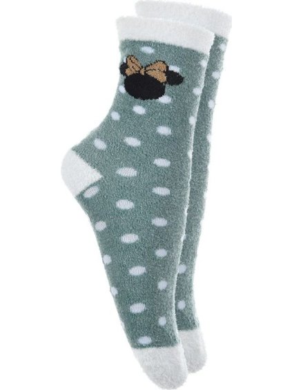 Sivé hebké protišmykové ponožky Minnie Mouse