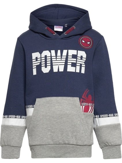Spider-Man Mikina s kapucňou - tm.sivá/sivá