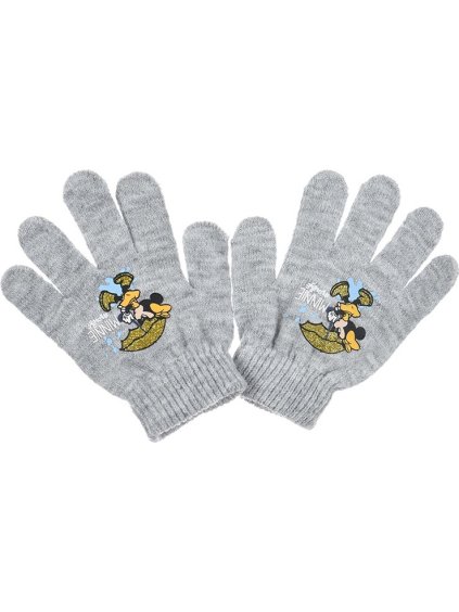 Minnie Mouse sivé dievčenské rukavice
