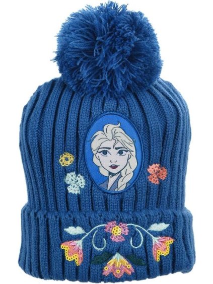 Disney Frozen Modrá zimná pletená čiapka