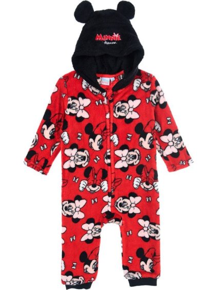 Červený plyšový overal Minnie Mouse