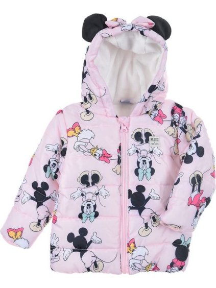 Teplá zimná bunda Disney Minnie Mouse - svetloružová