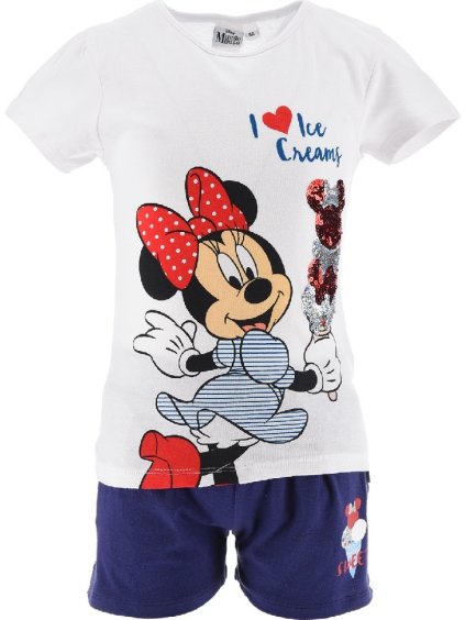 Modro-biely letný dievčenský set Disney Minnie Mouse