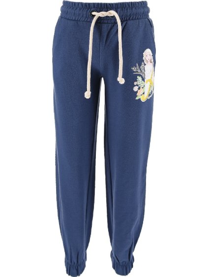 Tmavomodré dievčenské tepláky Disney Frozen