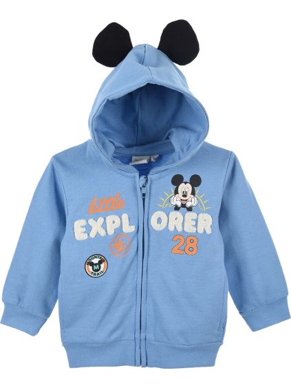 Svetlomodrá mikina Mickey Mouse s kapucňou