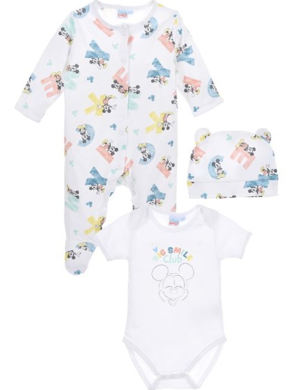 Biely set pre bábätko Disney Mickey Mouse