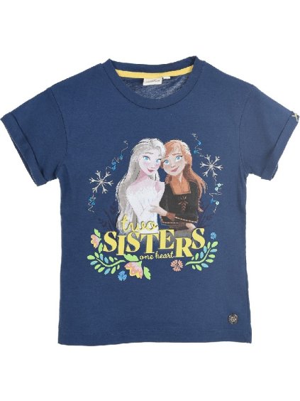 Tmavomodré dievčenské tričko Disney Frozen